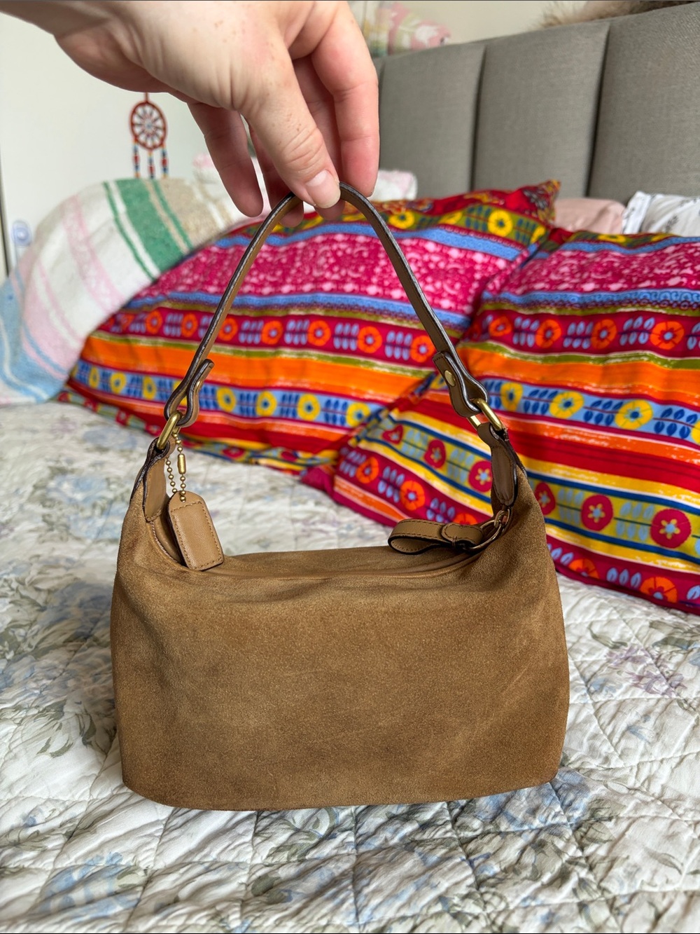 Coach Suede Vintage Demi Hobo Shoulder Bag Y2K - Picture 7 of 16